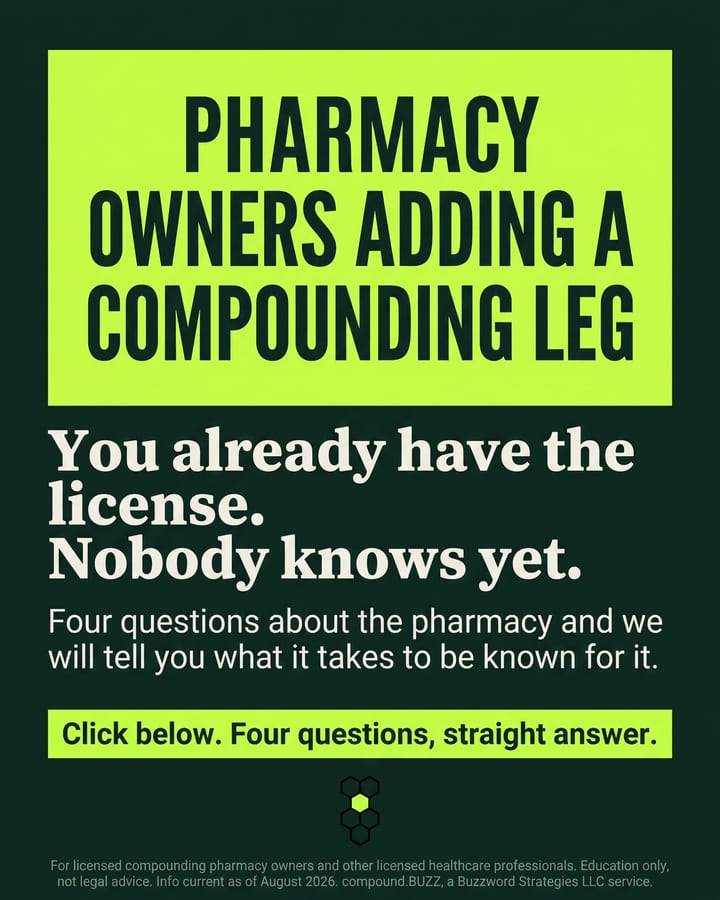 compound.BUZZ ad: PHARMACY OWNERS ADDING A COMPOUNDING LEG